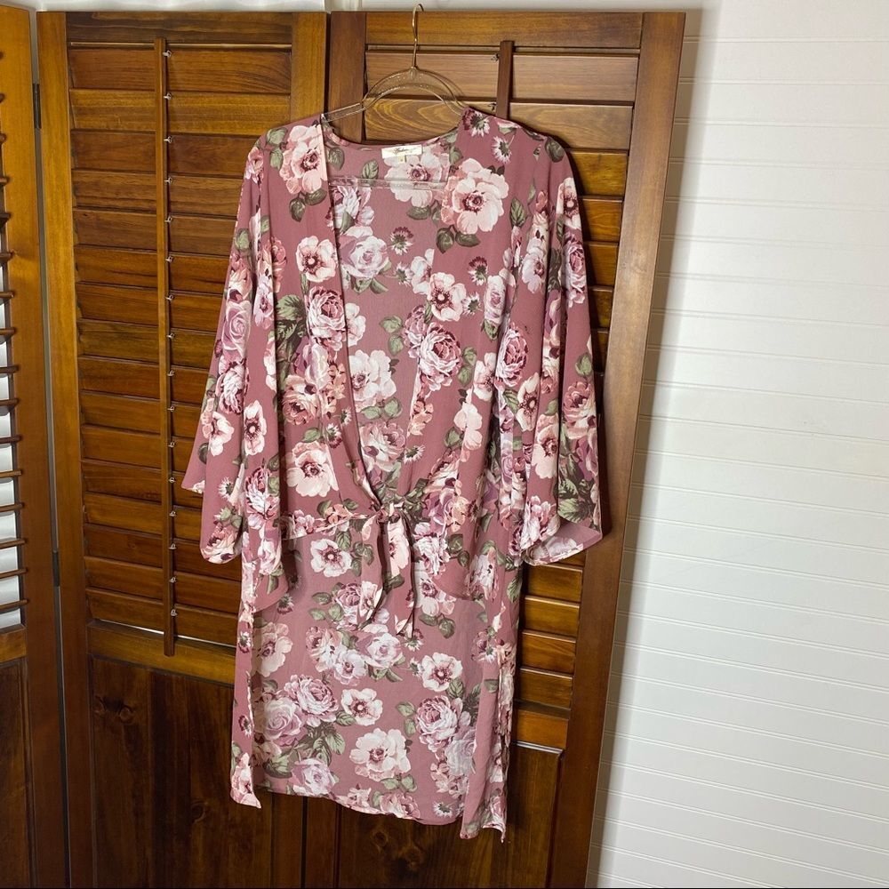 Andree Floral Tie Cardigan Duster